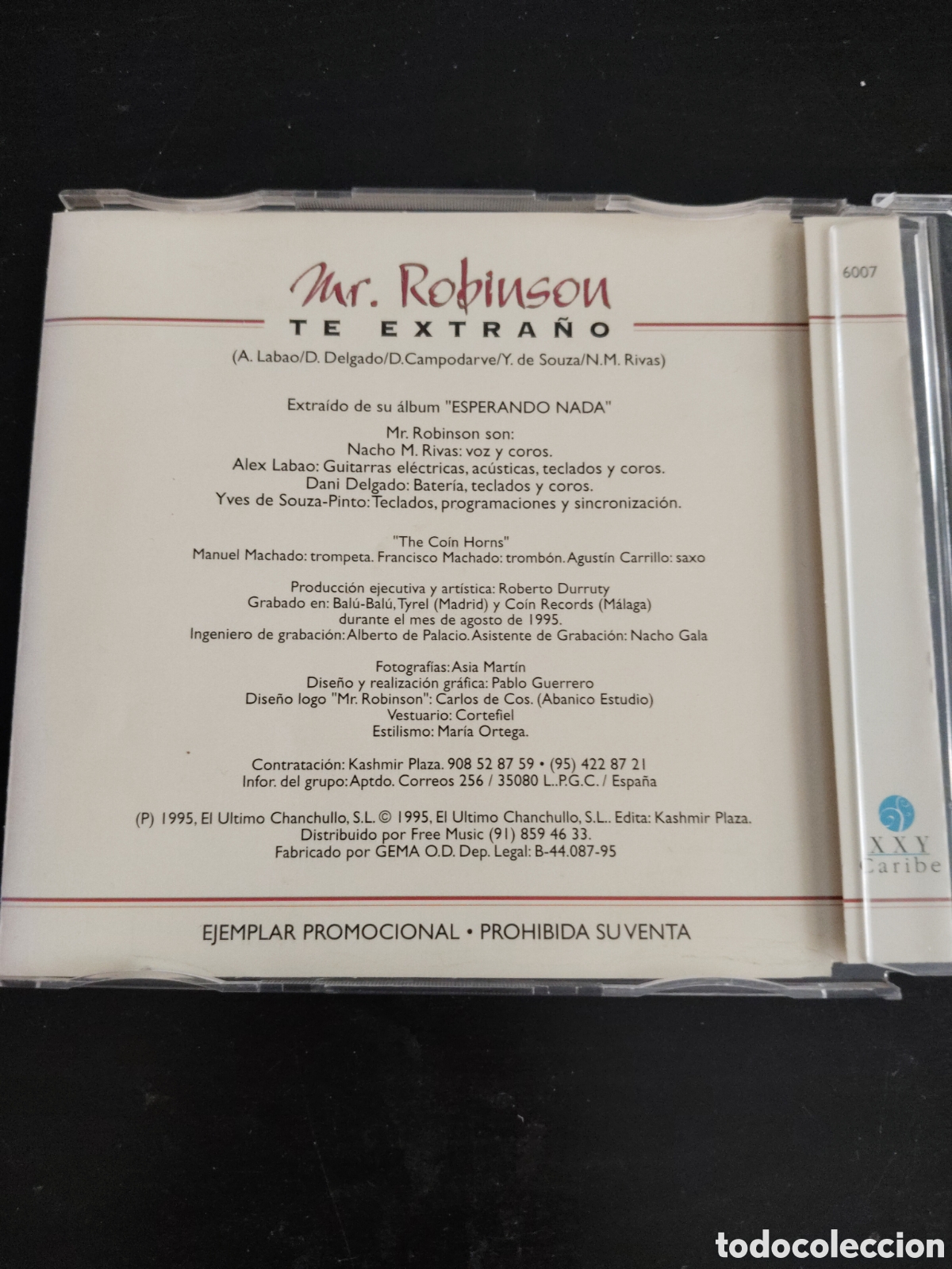 CDs de m&uacute;sica: Mr. Robinson&nbsp;&ndash;&nbsp;Te Extra&ntilde;o CD single promo 1995 Espa&ntilde;a - Foto 3