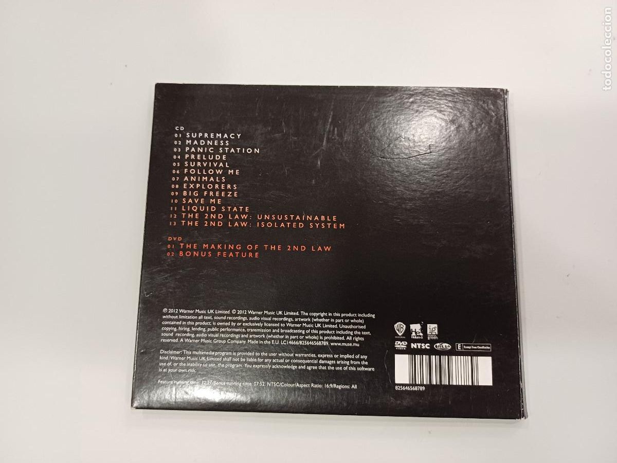 CDs de m&uacute;sica: MUSE/THE 2ND LAW/CD DIGIPACK. - Foto 4