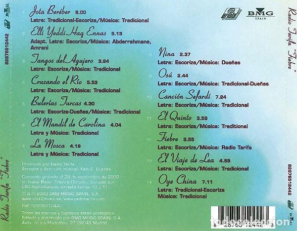 CDs de m&uacute;sica: Radio Tarifa &ndash; Fiebre - CD - Foto 2