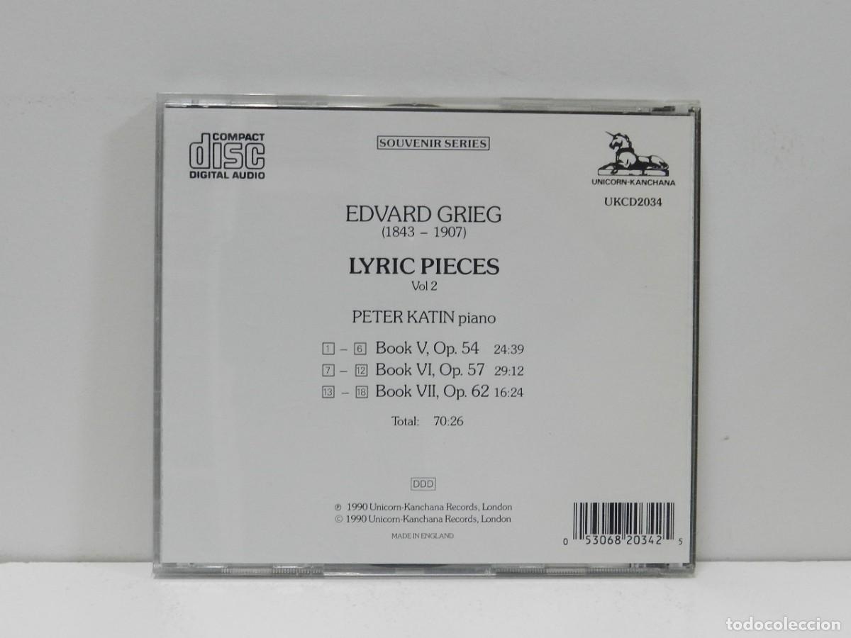 CDs de m&uacute;sica: DISCO CD. Grieg - Peter Katin &ndash; Lyric Pieces Vol. 2. COMPACT DISC. - Foto 2