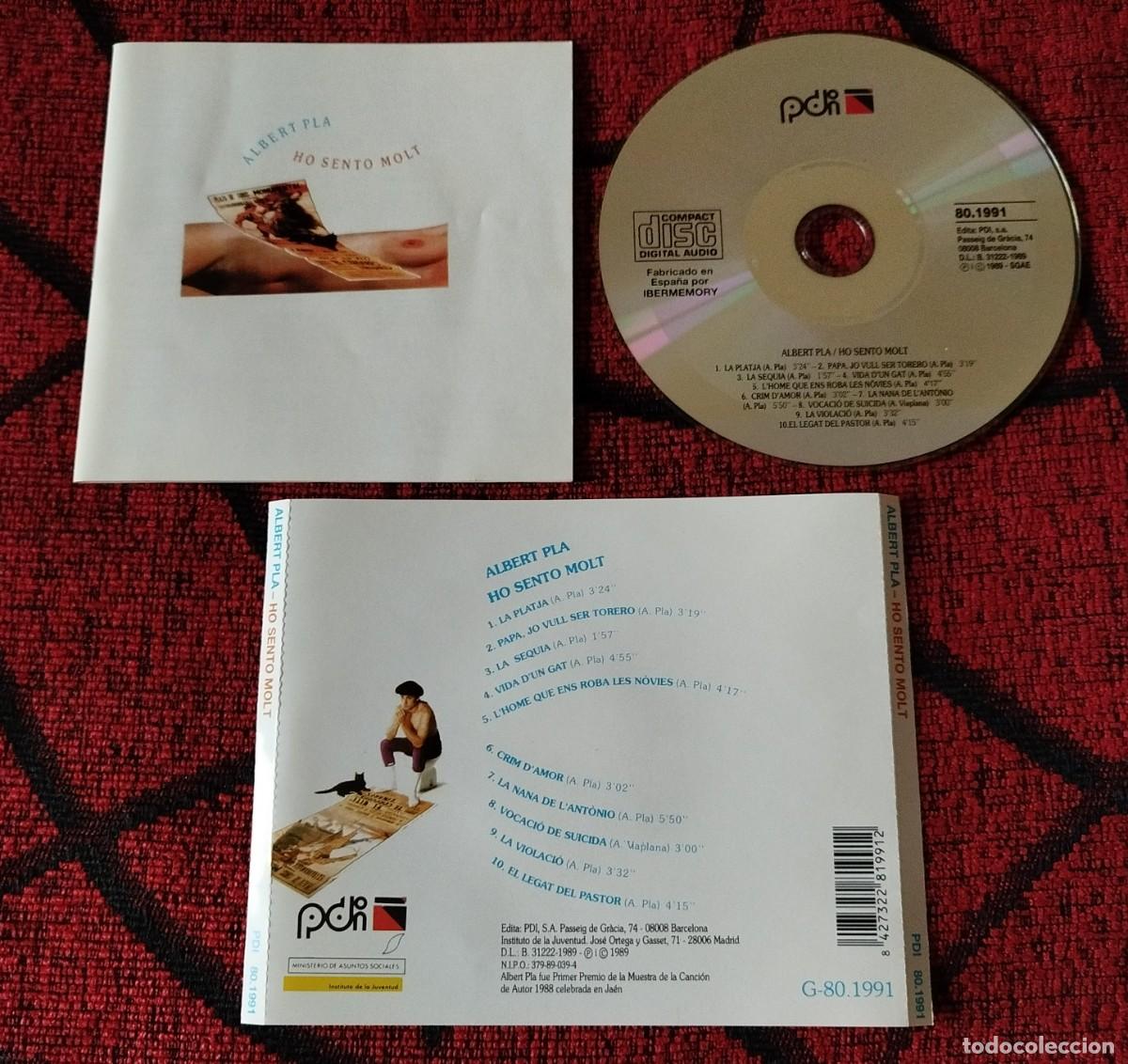 CDs de m&uacute;sica: ALBERT PLA ** Ho Sento Molt ** CD 1989 - Foto 1