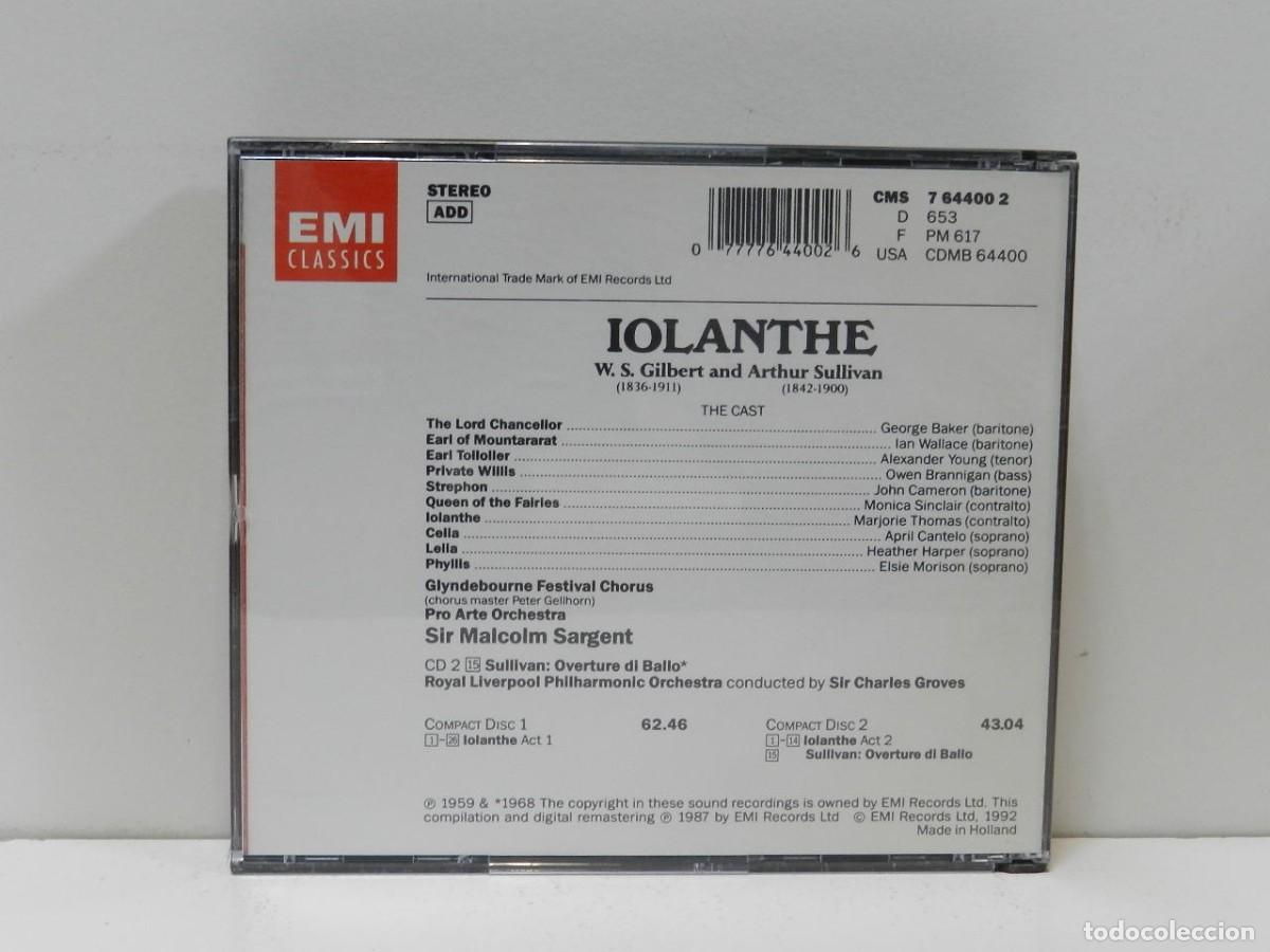 CDs de m&uacute;sica: DISCO 2 X CD. Gilbert & Sullivan &ndash; Iolanthe. COMPACT DISC. - Foto 2