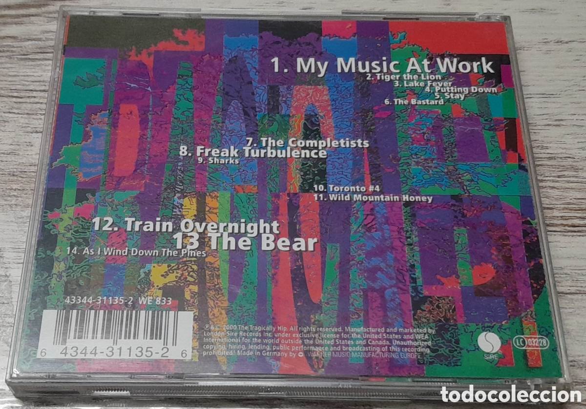 CDs de m&uacute;sica: THE TRAGICALLY HIP - MUSIC @ WORK - Foto 2