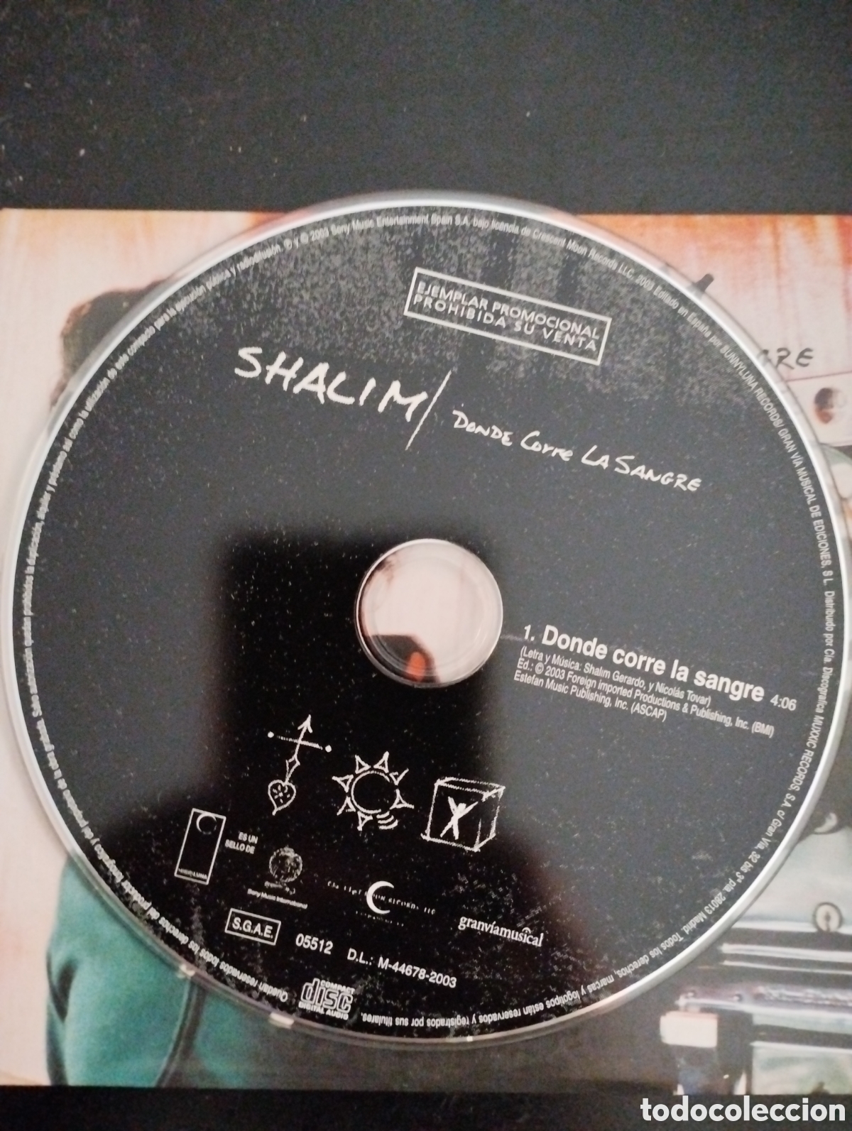 CDs de m&uacute;sica: Shalim &ndash; Donde Corre La Sangre. CD, Single, Promo - Foto 3