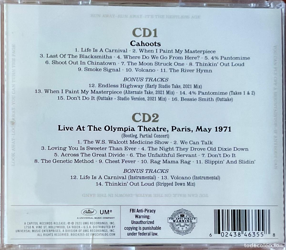CDs de m&uacute;sica: THE BAND - CAHOOTS, DOBLE CD - Foto 2