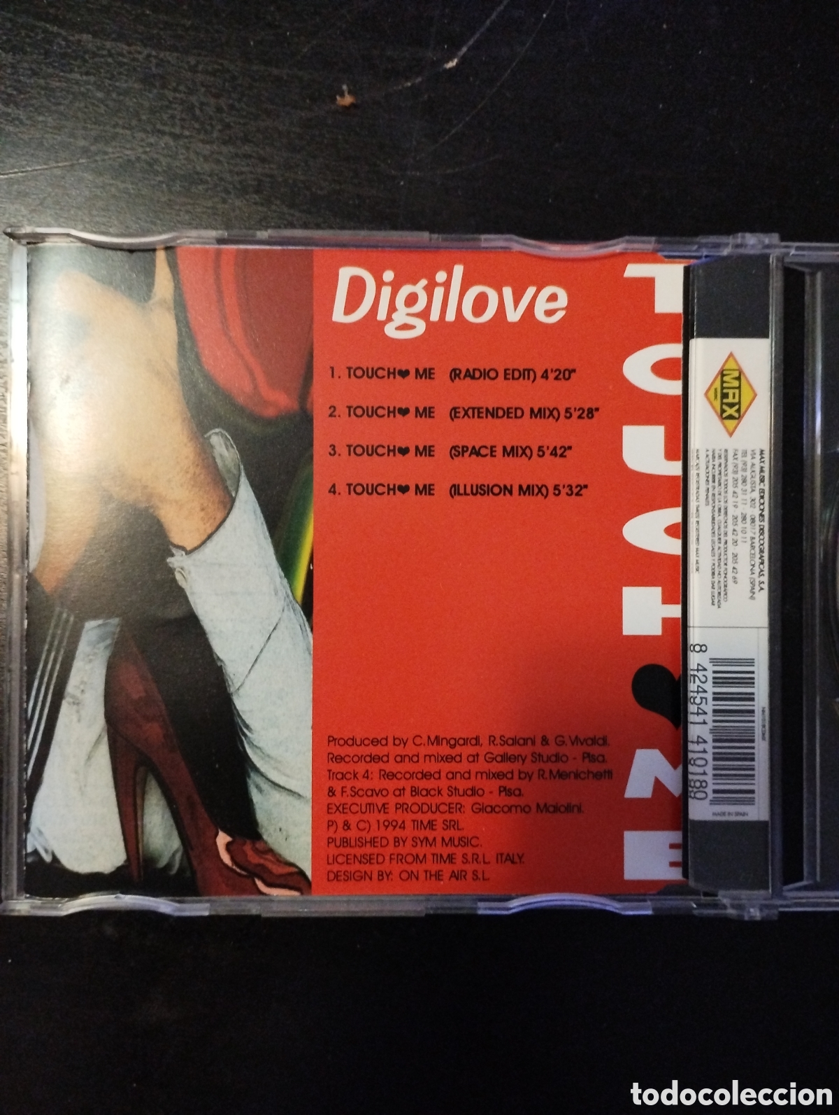 CDs de m&uacute;sica: Digilove &ndash; Touch Me. 1994. Espa&ntilde;a. CD, Maxi-Single - Foto 2