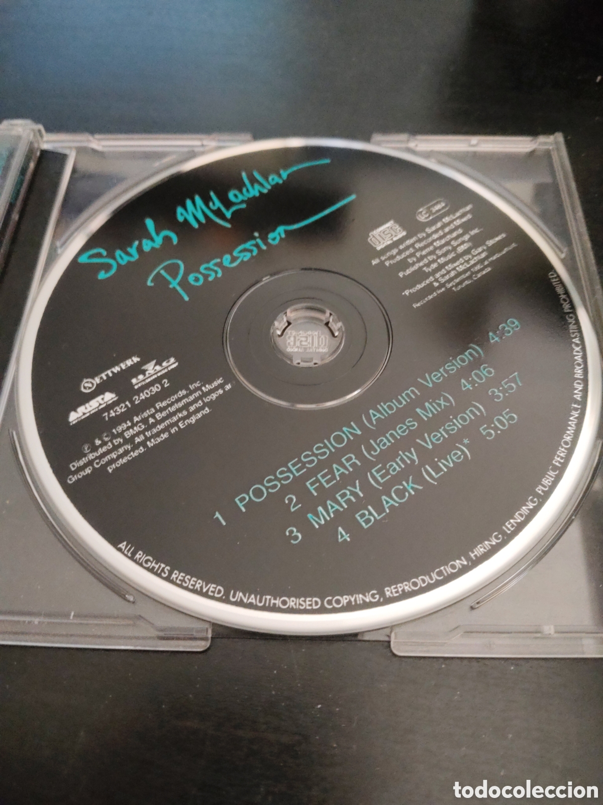 CDs de m&uacute;sica: Sarah McLachlan&nbsp;&ndash;&nbsp;Possession CD single 1994 UK - Foto 2