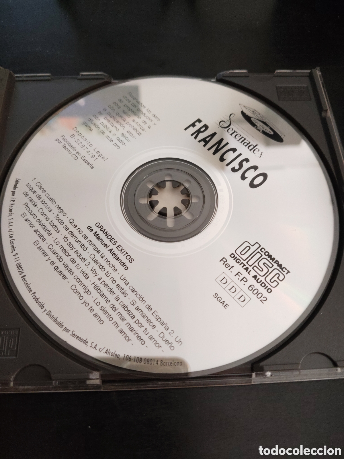 CDs de m&uacute;sica: Francisco&nbsp;&ndash;&nbsp;Grandes Exitos (De Manuel Alejandro) Cd 1991 Espa&ntilde;a - Foto 2