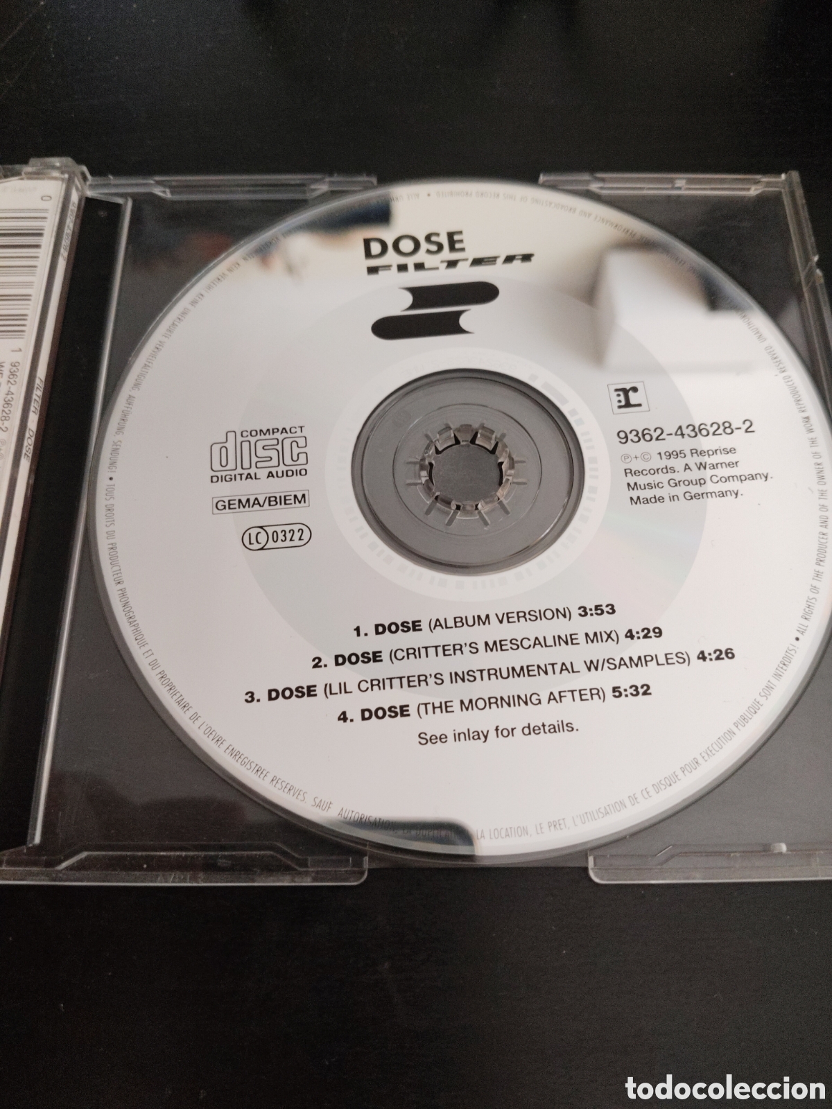 CDs de m&uacute;sica: Filter&nbsp;&ndash;&nbsp;Dose Cd single 1995 Europa - Foto 2