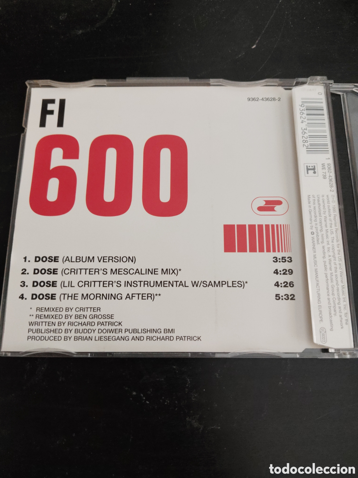 CDs de m&uacute;sica: Filter&nbsp;&ndash;&nbsp;Dose Cd single 1995 Europa - Foto 3