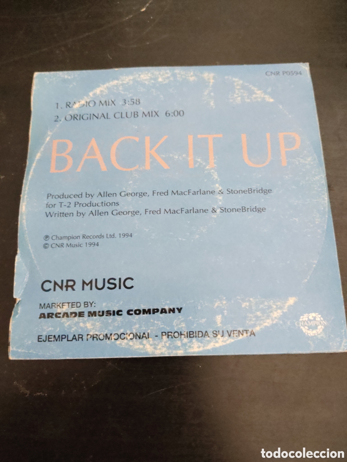CDs de m&uacute;sica: Robin S.&nbsp;&ndash;&nbsp;Back It Up Maxi single 1995 Espa&ntilde;a - Foto 2