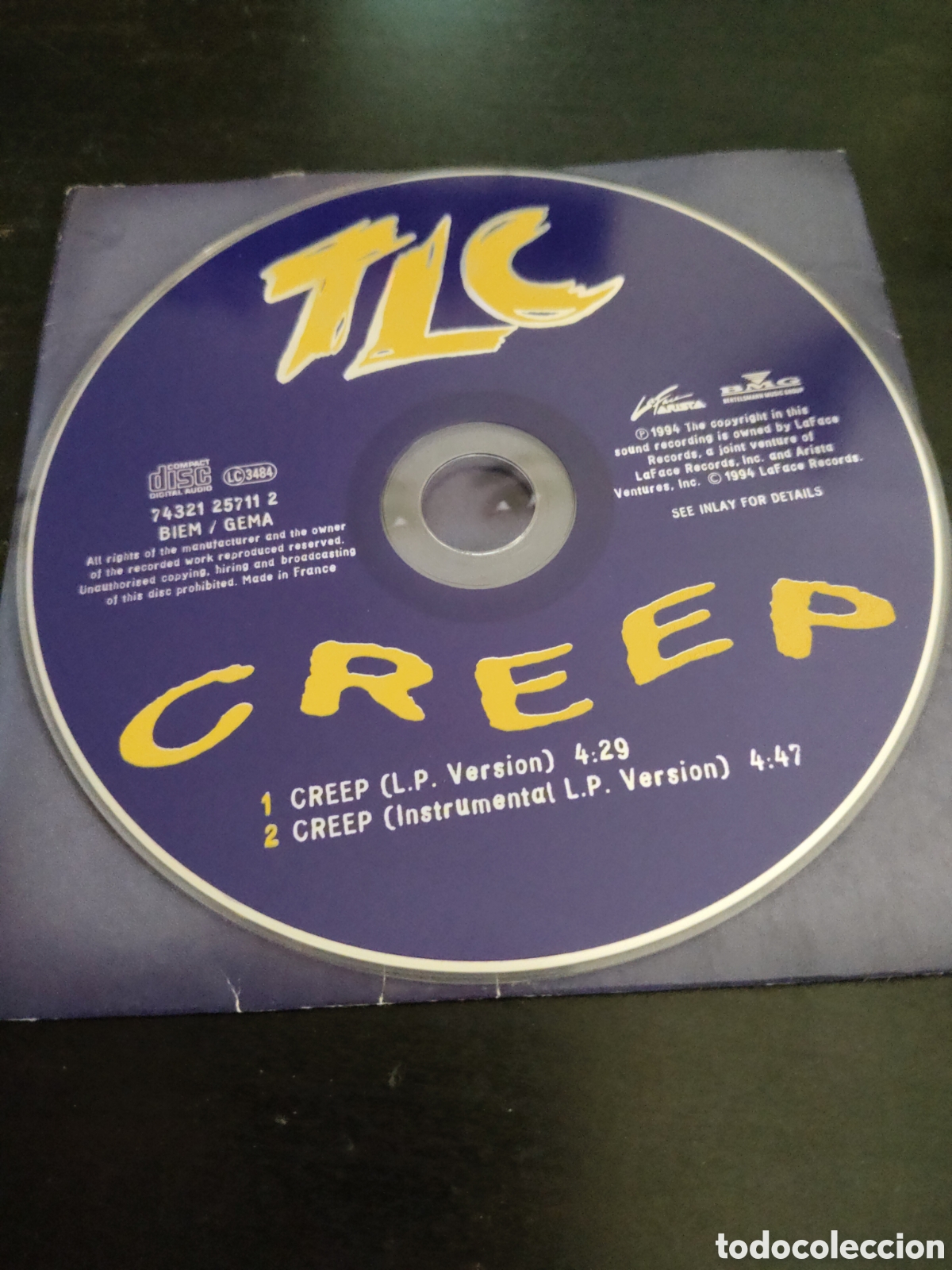 CDs de m&uacute;sica: TLC&nbsp;&ndash;&nbsp;Creep Cd single 1994 Europa - Foto 3