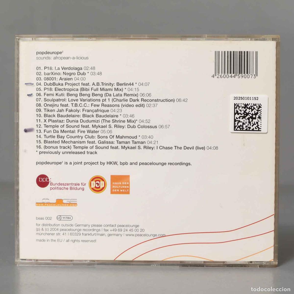 CDs de m&uacute;sica: CD. Various &ndash; Popdeurope&sup2; (Sounds: Afropean-A-Licious) - Foto 2