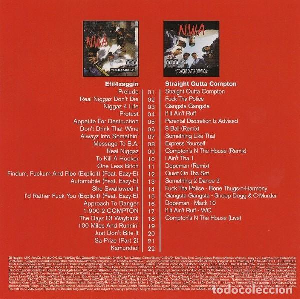 CDs de m&uacute;sica: N.W.A. &ndash; Efil4zaggin / Straight Outta Compton - 2xCD - Foto 2