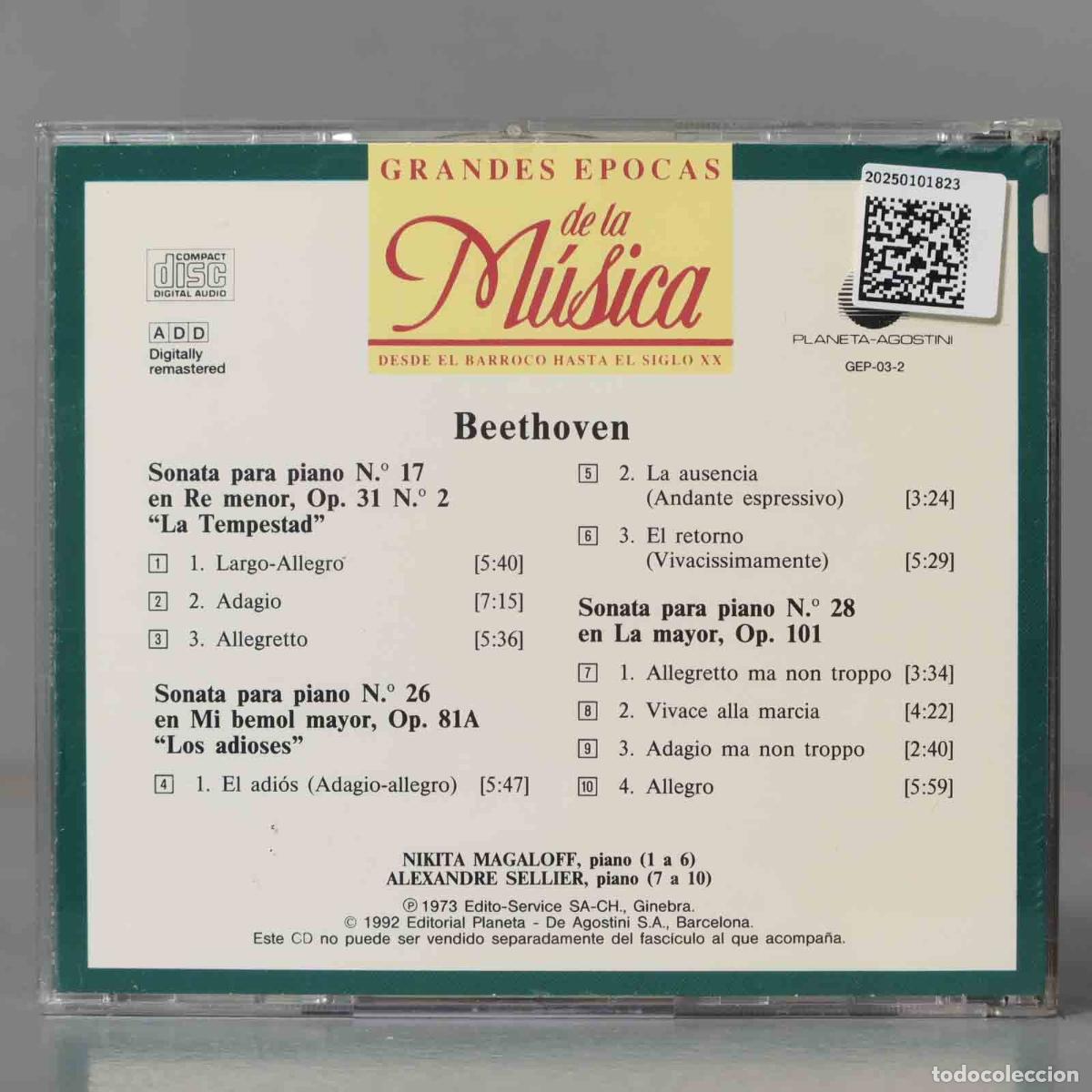 CDs de m&uacute;sica: CD. Beethoven OP 31 101 81A - Foto 2
