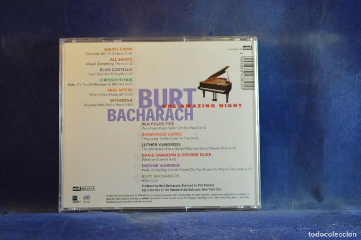 CDs de m&uacute;sica: BURT BACHARACH &ndash; ONE AMAZING NIGHT - CD - Foto 2