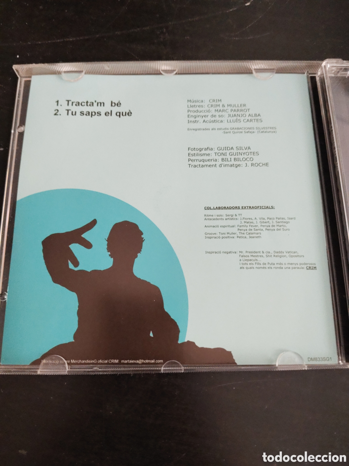 CDs de m&uacute;sica: Crim&nbsp;&ndash;&nbsp;Tractam B&eacute; Cd single 2003 Espa&ntilde;a - Foto 3