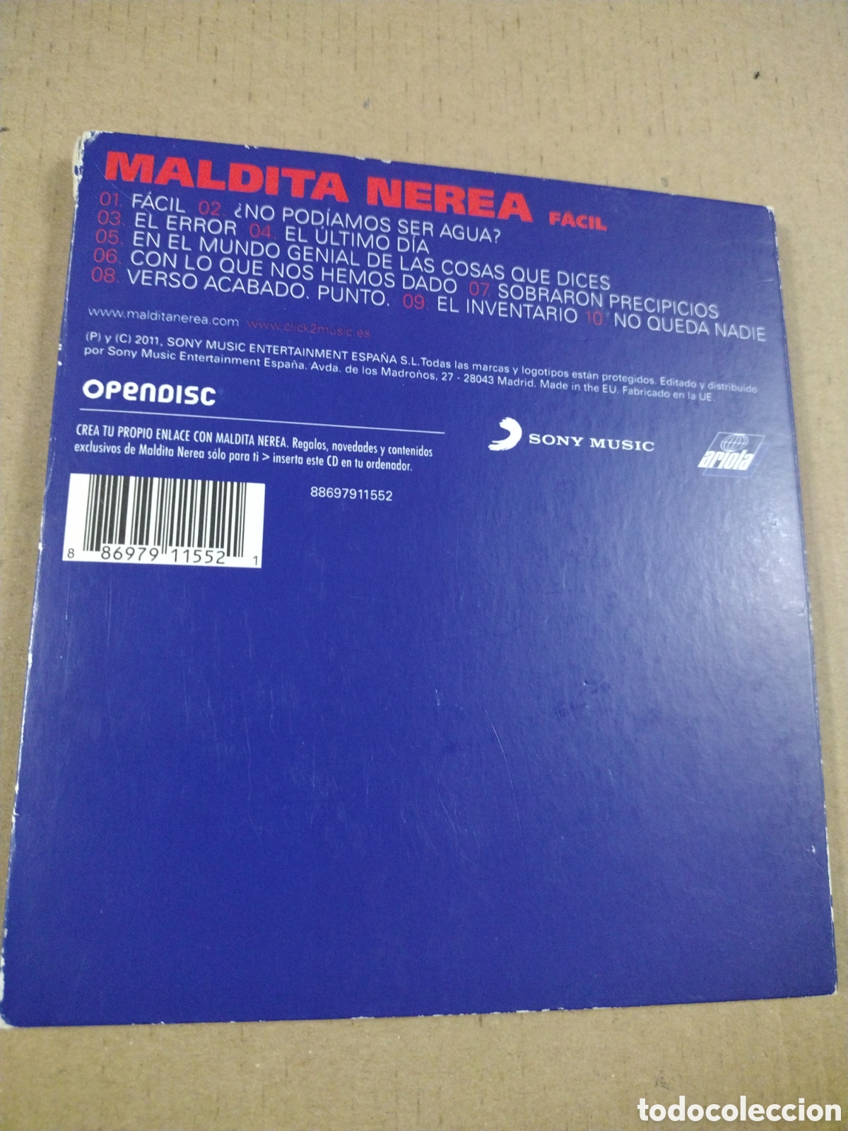 CDs de m&uacute;sica: MALDITA NEREA. FACIL. CD - Foto 2