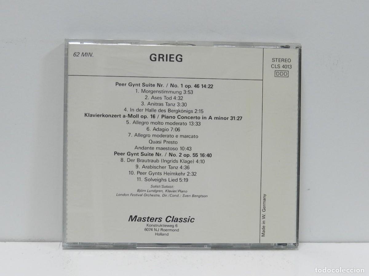 CDs de m&uacute;sica: DISCO CD. Grieg &ndash; Peer Gynt - Masters Classic. COMPACT DISC. - Foto 2
