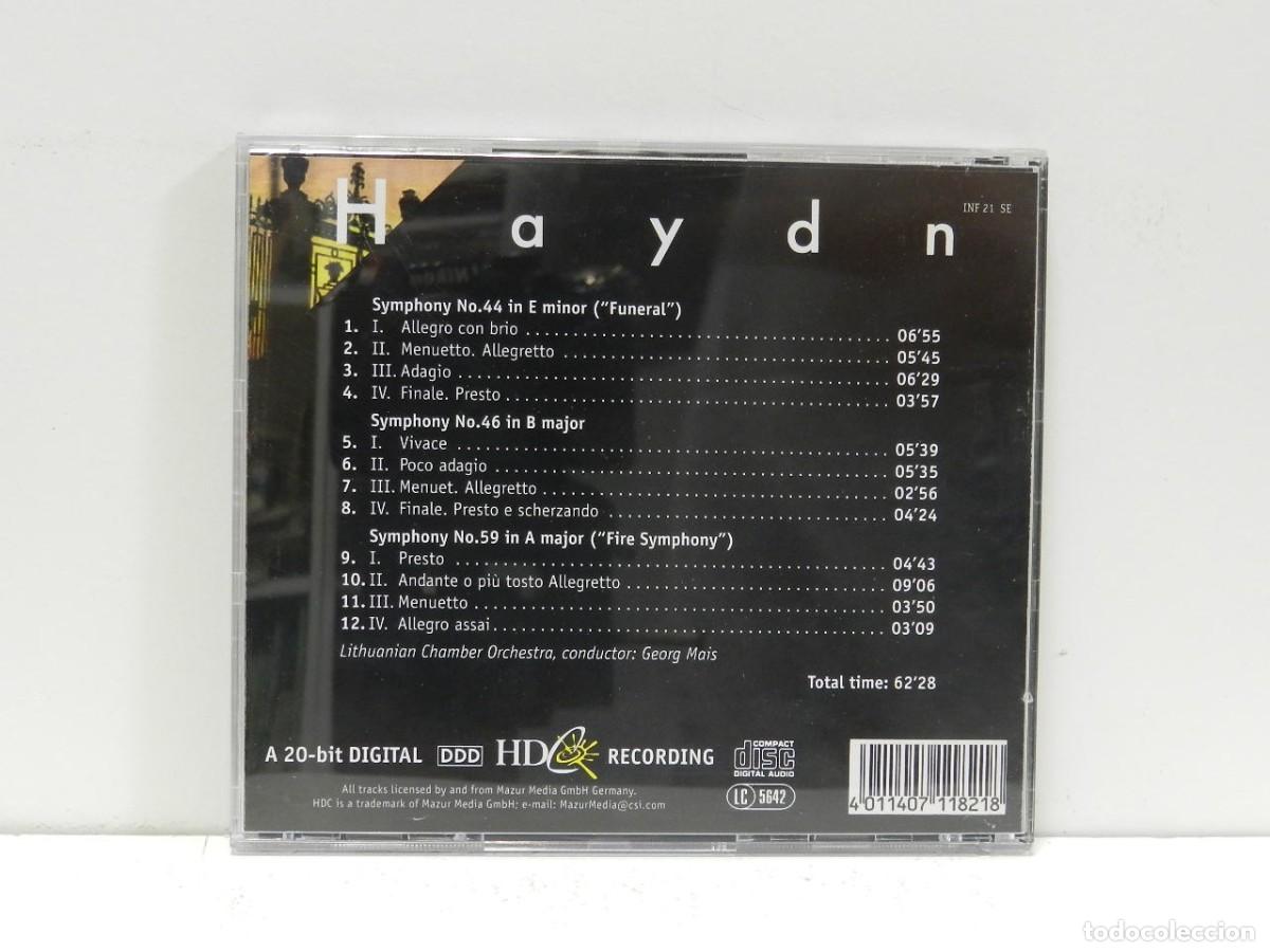 CDs de m&uacute;sica: DISCO CD. Haydn &ndash; Symphony No. 44, 46 & 59. COMPACT DISC. - Foto 2