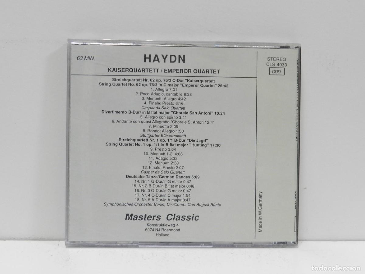 CDs de m&uacute;sica: DISCO CD. Haydn &ndash; Emperor Quartet - Divertimento - Masters Classic. COMPACT DISC. - Foto 2