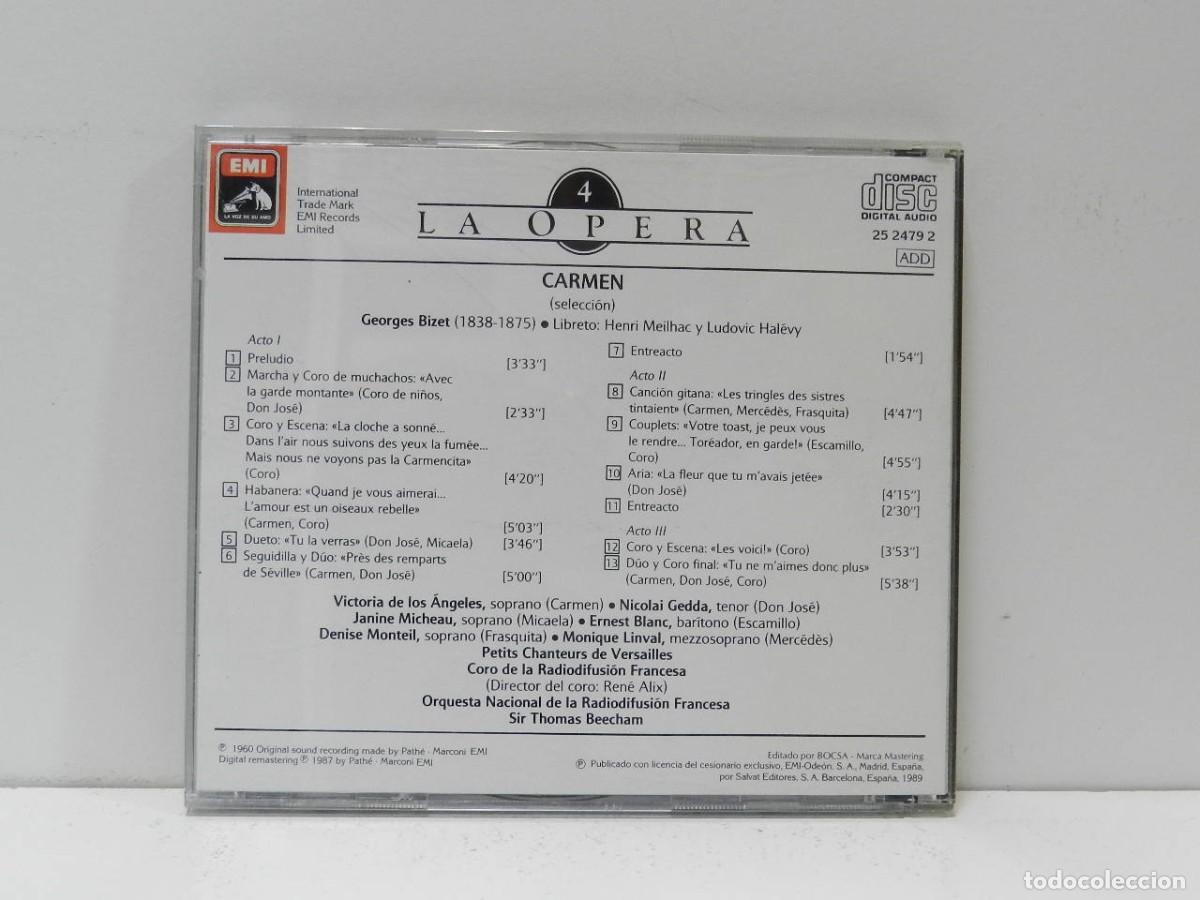 CDs de m&uacute;sica: DISCO CD. Bizet &ndash; Carmen - La Opera 4. COMPACT DISC. - Foto 2