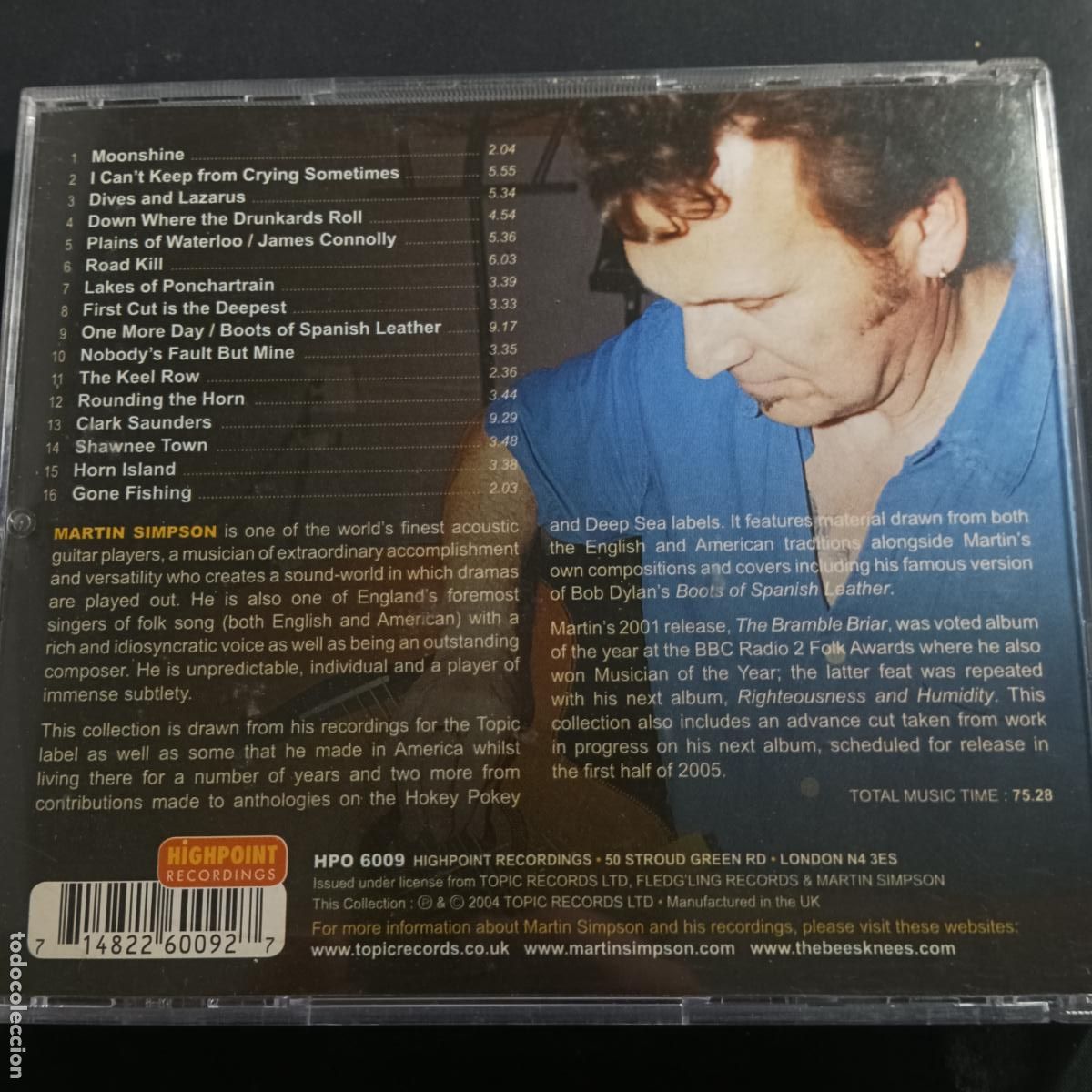 CDs de m&uacute;sica: MARTIN SIMPSON, the Definitive collection. CD - Foto 2