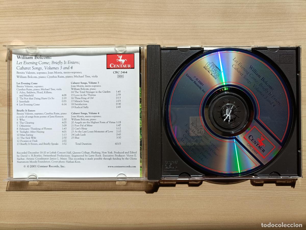 CDs de m&uacute;sica: William Bolcom: Let Evenig Come. Centaur Records, 2001. - Foto 2