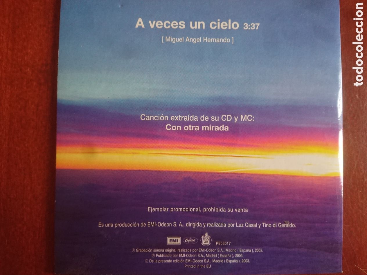CDs de m&uacute;sica: Luz - A veces un cielo - CD single - Foto 2
