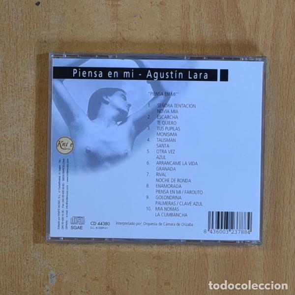 CDs de m&uacute;sica: AGUSTIN LARA - PIENSA EN MI - CD - Foto 2