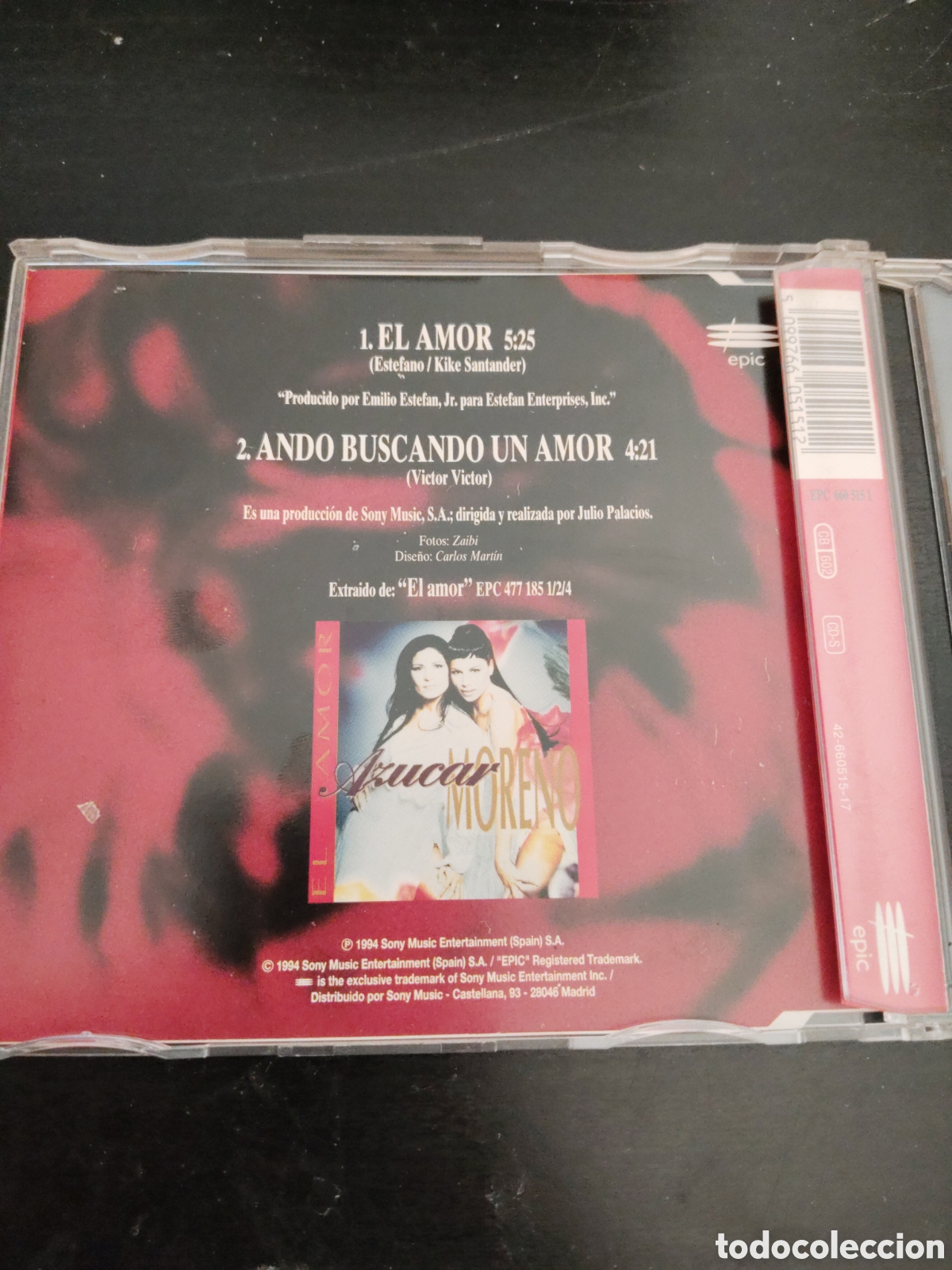 CDs de m&uacute;sica: Azucar Moreno&nbsp;&ndash;&nbsp;El Amor Cd single 1994 Espa&ntilde;a - Foto 3
