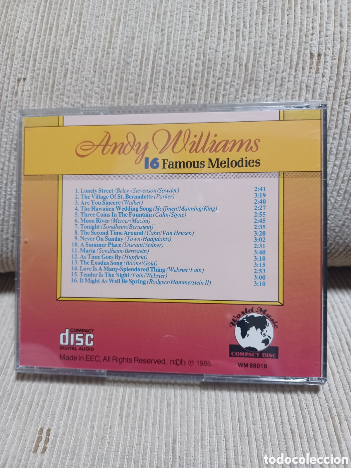 CDs de m&uacute;sica: Cd andy williams 16 famous melodies - Foto 2