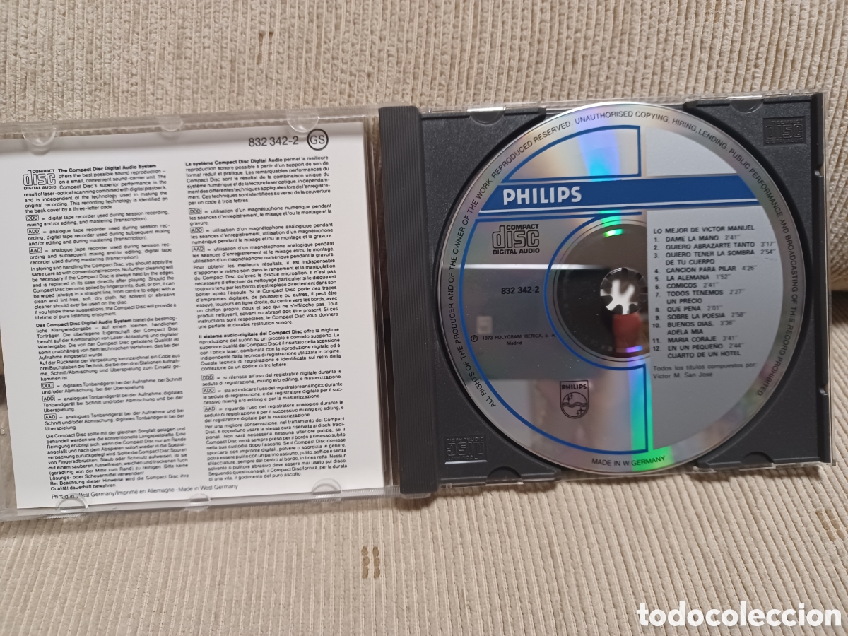 CDs de m&uacute;sica: Cd lo mejor de victor manuel - Foto 3