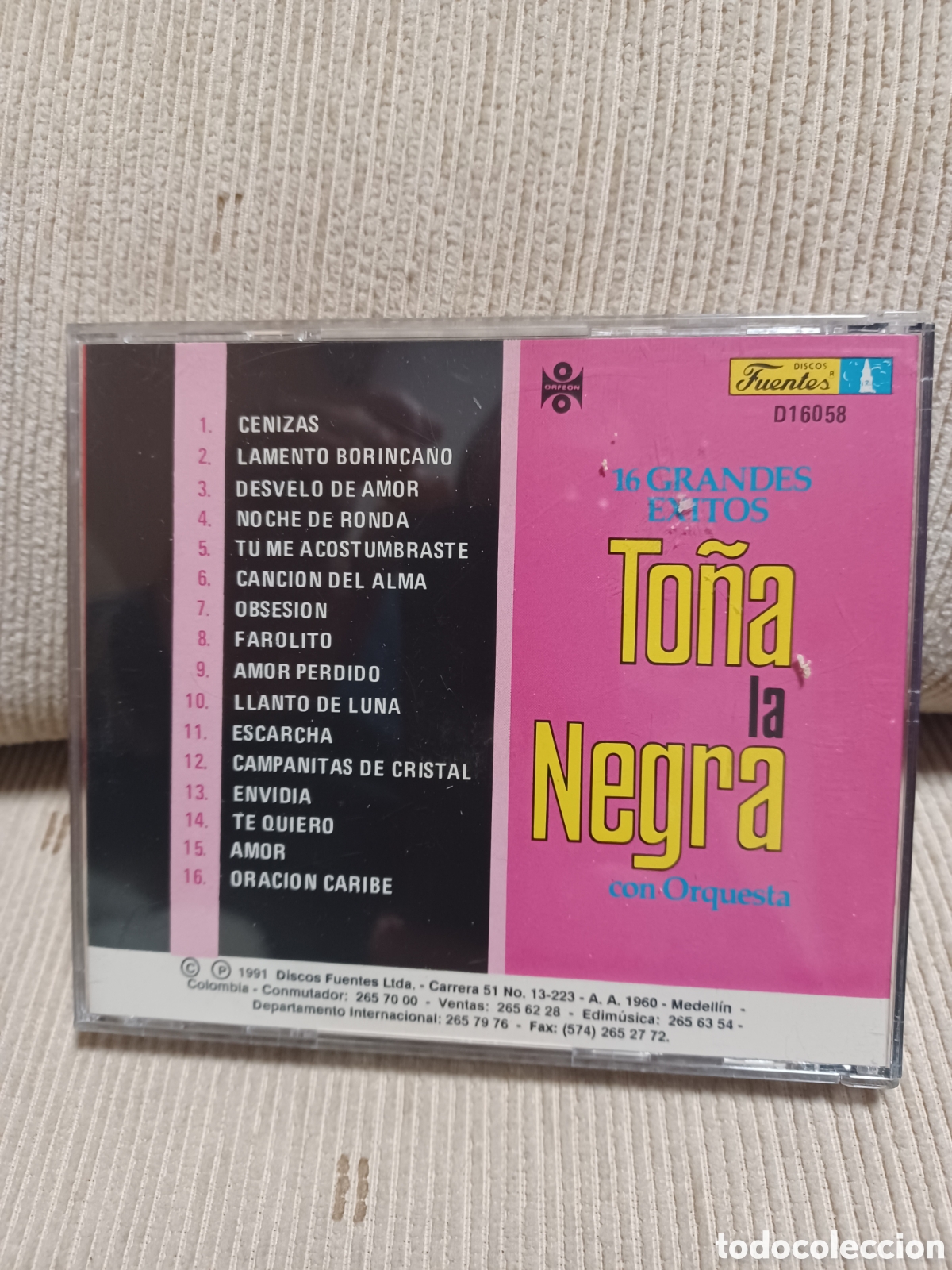 CDs de m&uacute;sica: Cd to&ntilde;a la negra con orquesta 16 grandes exitos - Foto 2