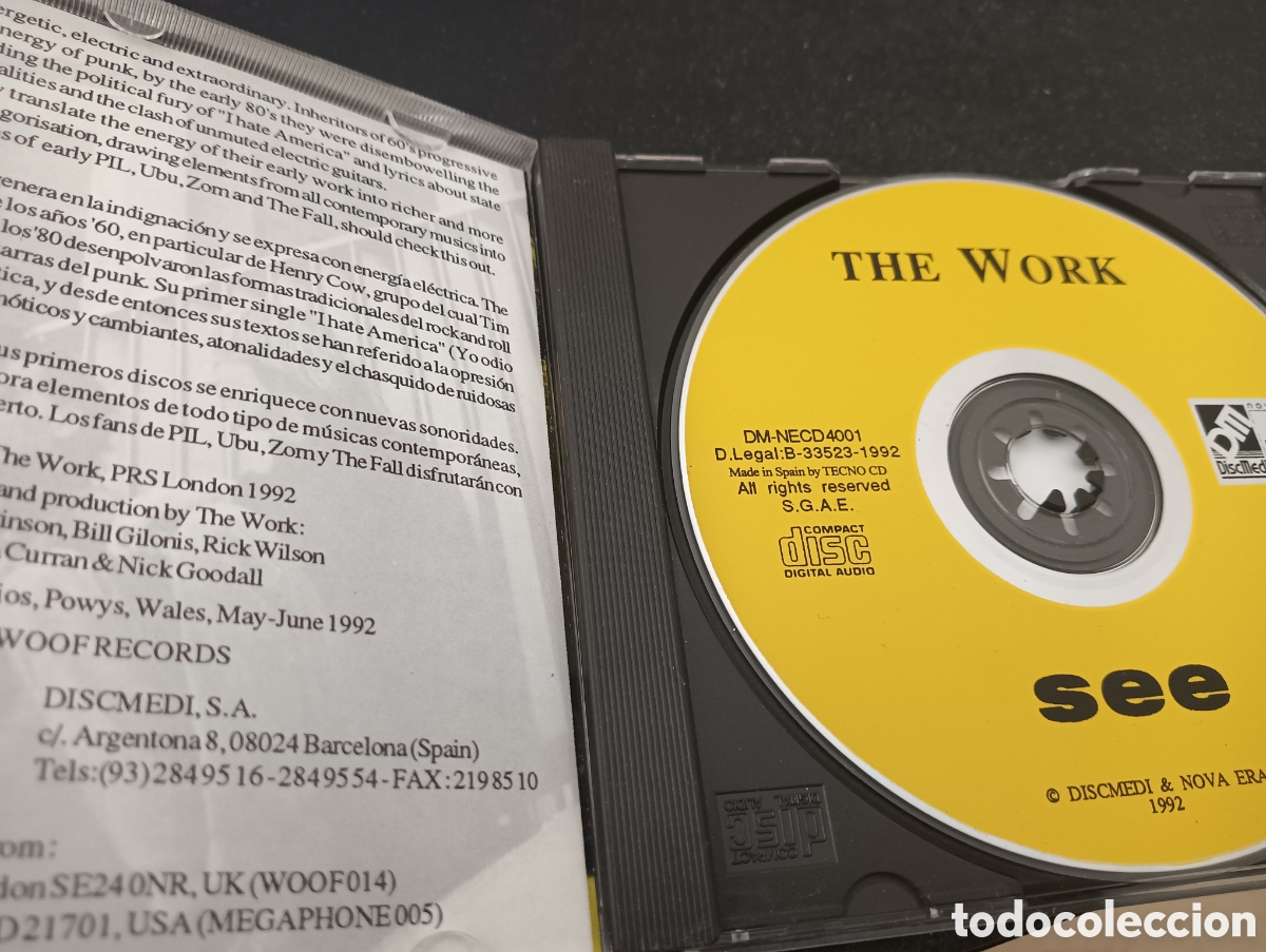 CDs de m&uacute;sica: Disco CD - THE WORK - See - Discmedi 1992 - Foto 2