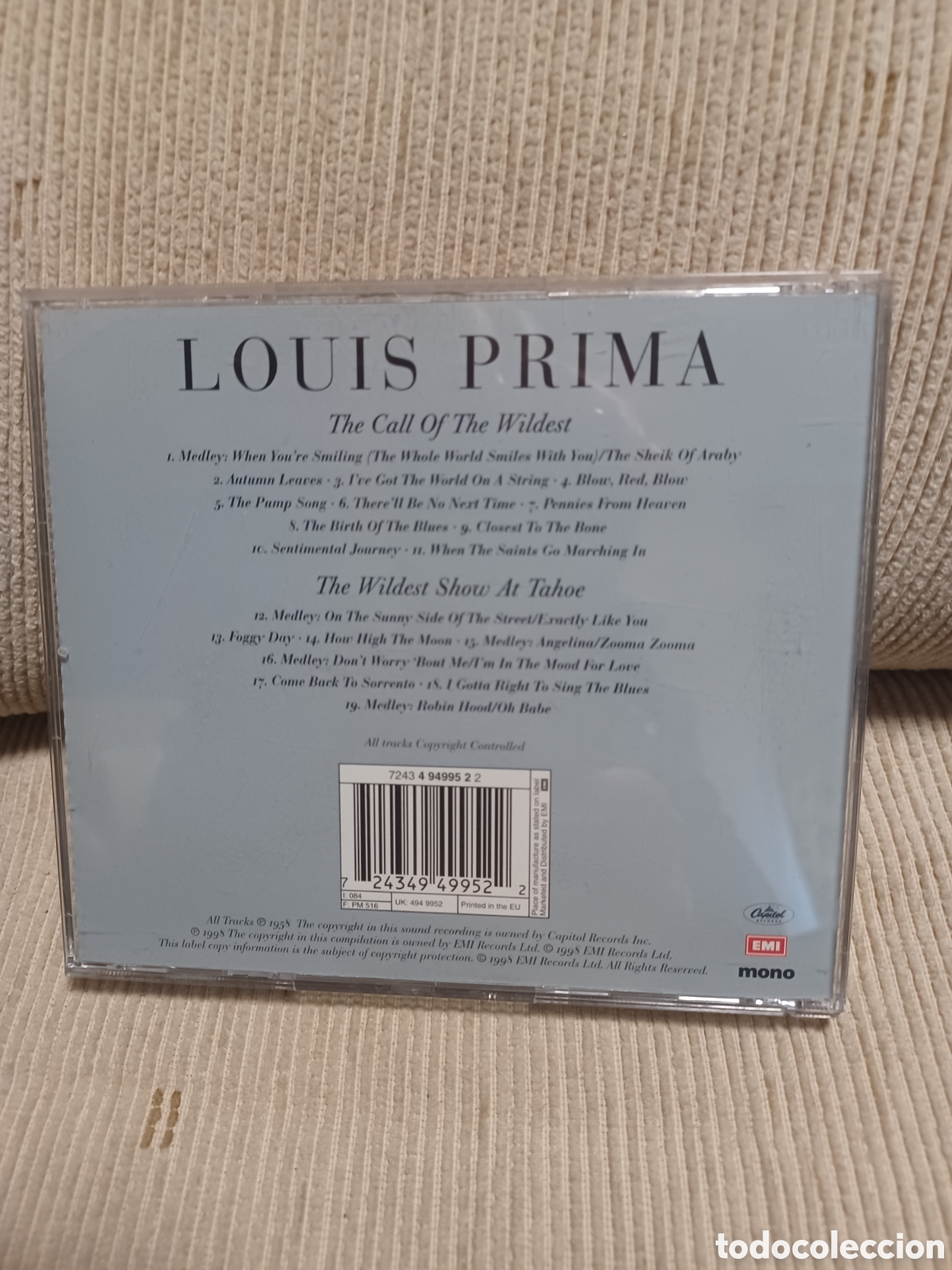 CDs de m&uacute;sica: Cd Louis prima long playing - Foto 2