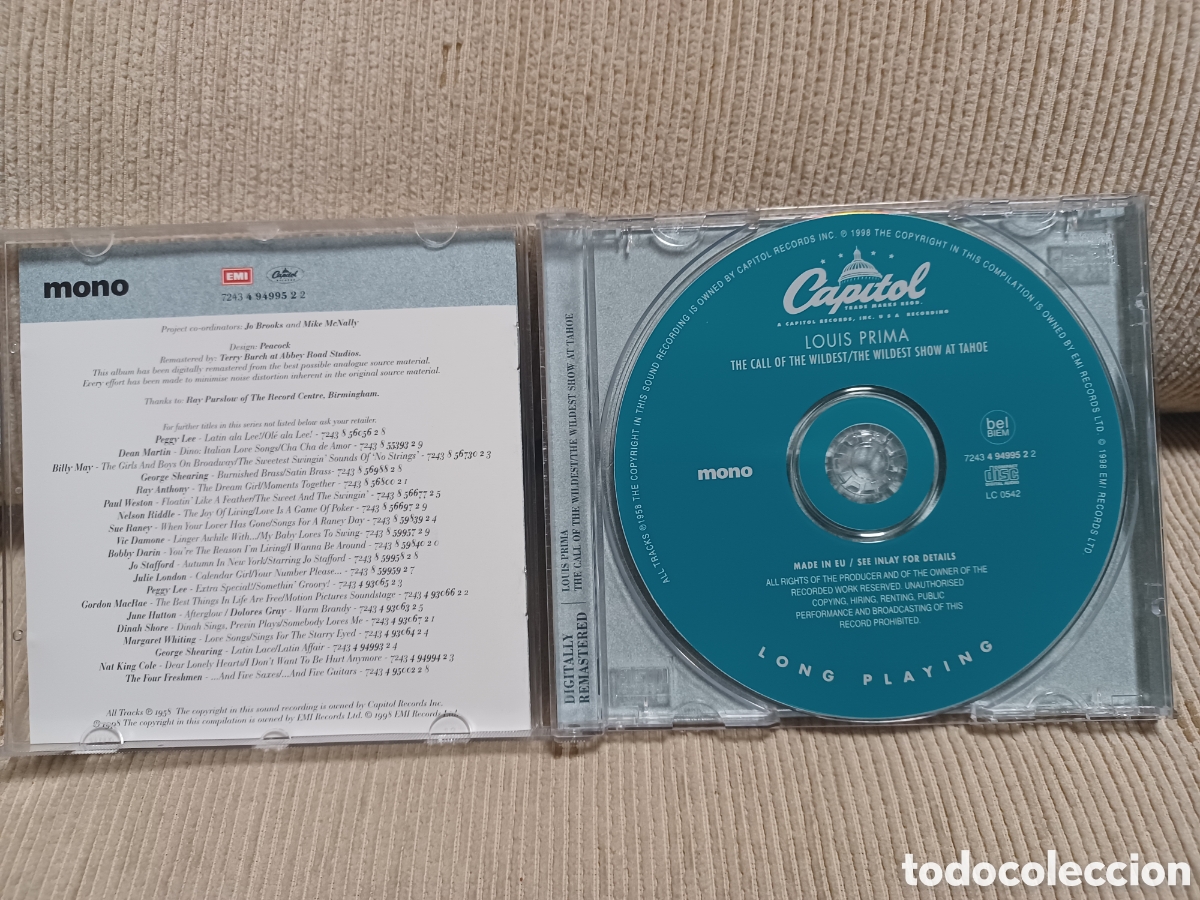 CDs de m&uacute;sica: Cd Louis prima long playing - Foto 3