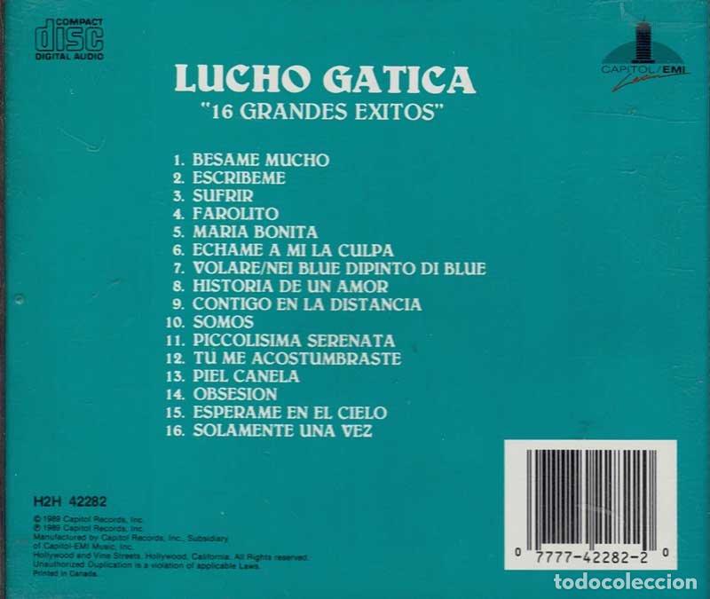 CDs de m&uacute;sica: Lucho Gatica - 16 Grandes Exitos. CD - Foto 2
