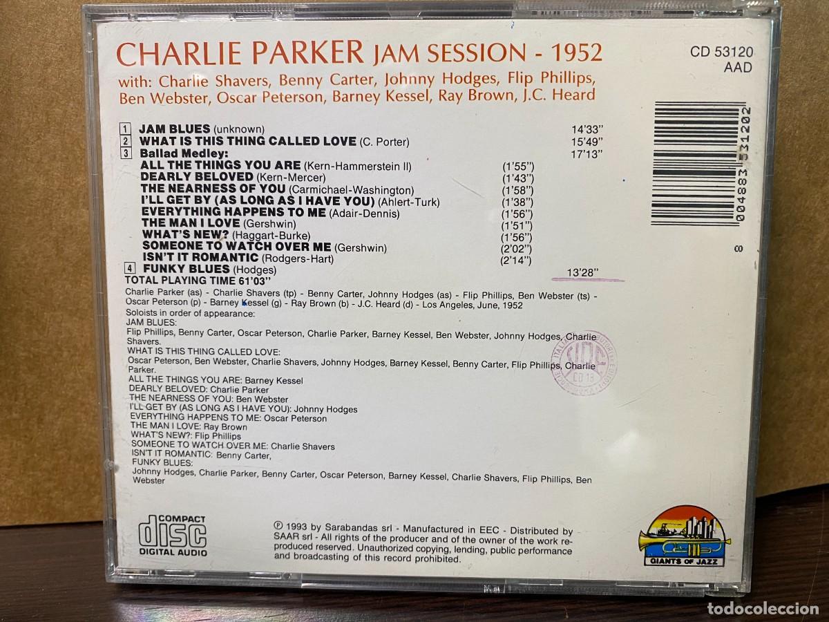 CDs de m&uacute;sica: Charlie Parker - Jam Session 1952 (CD) - Foto 2