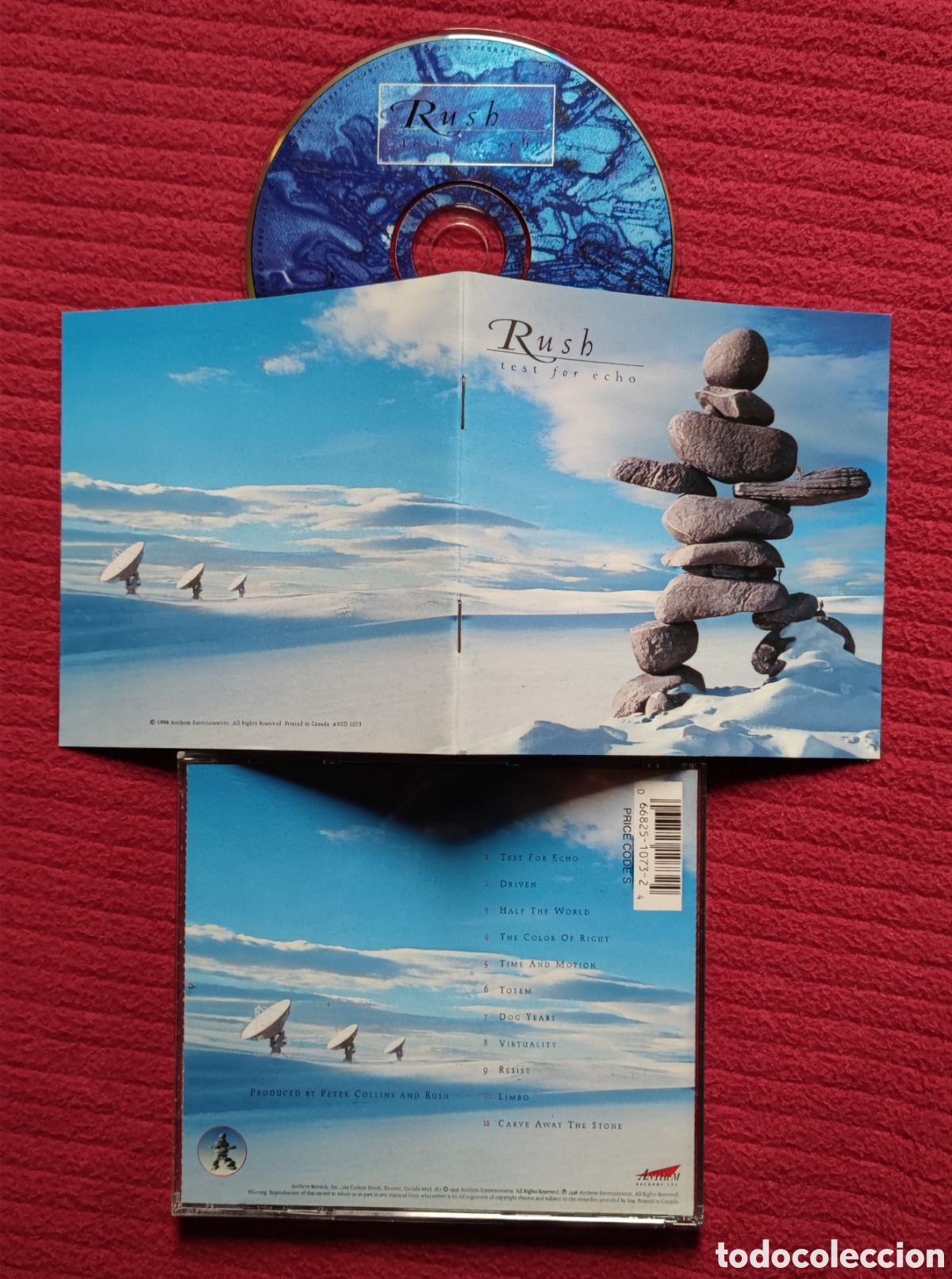 CDs de m&uacute;sica: RUSH: Test For Echo. Cd 1996 Anthem Records. Printed in Canad&aacute;. - Foto 1