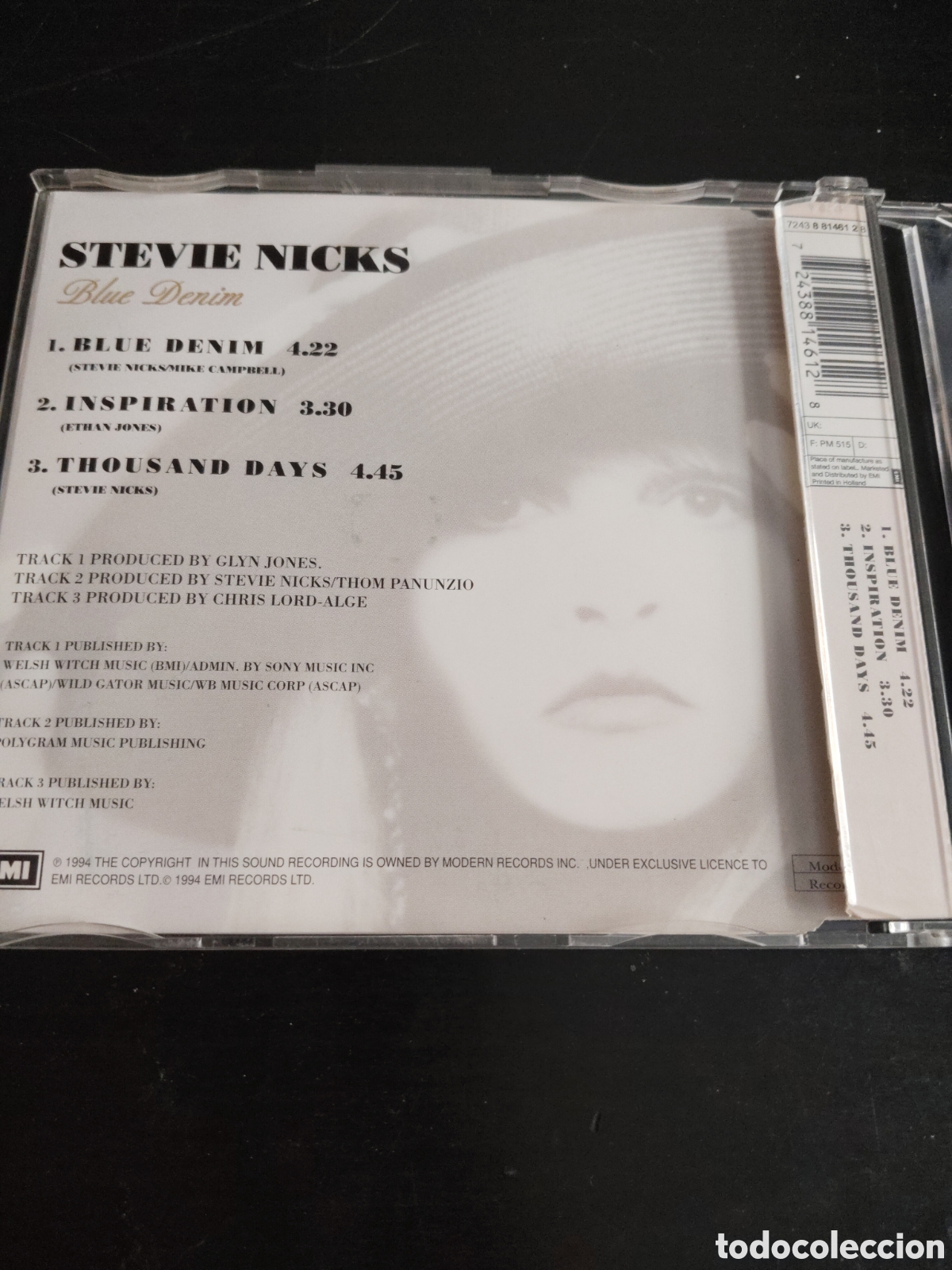 CDs de m&uacute;sica: Stevie Nicks&nbsp;&ndash;&nbsp;Blue Denim Cd single 1994 Holanda - Foto 3