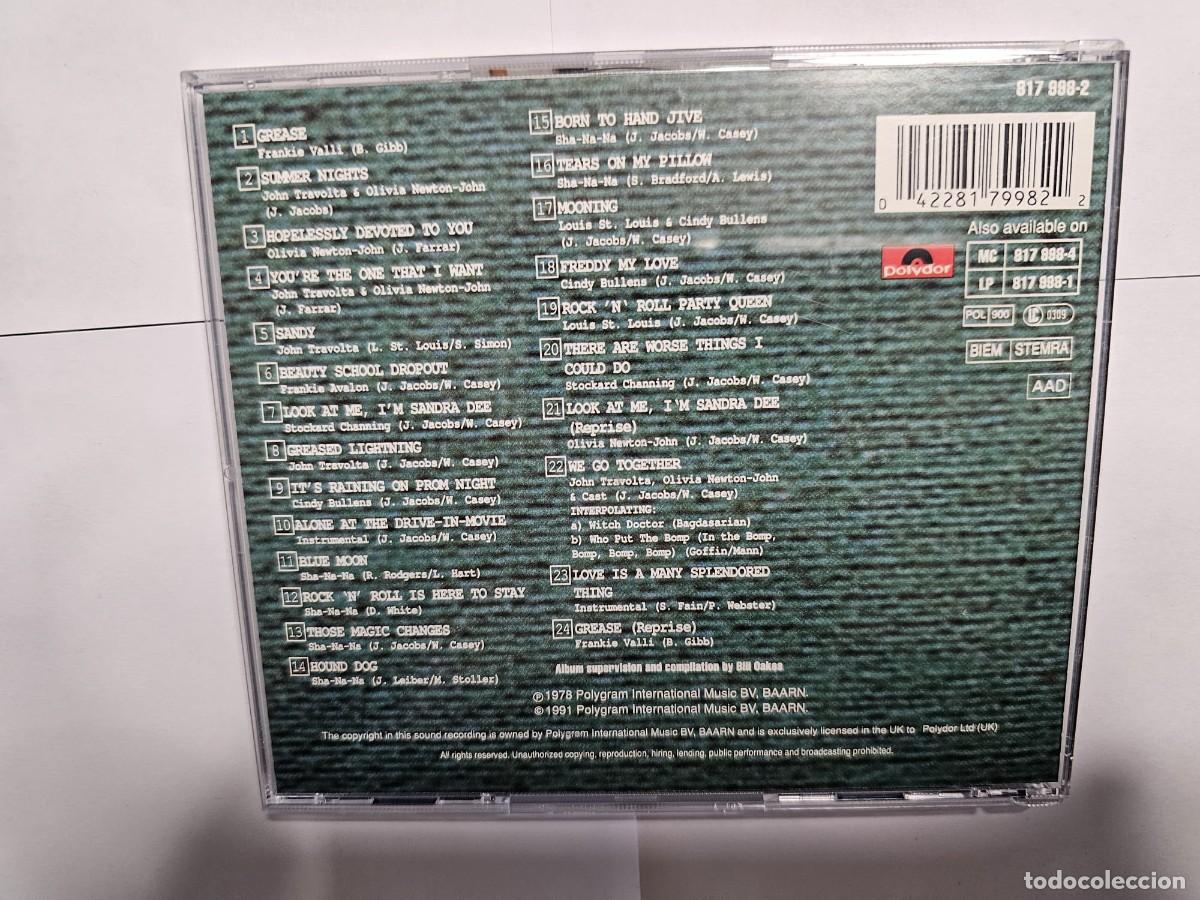 CDs de m&uacute;sica: CD BSO GREASE (1991) - De Colecci&oacute;n Privada - Foto 2