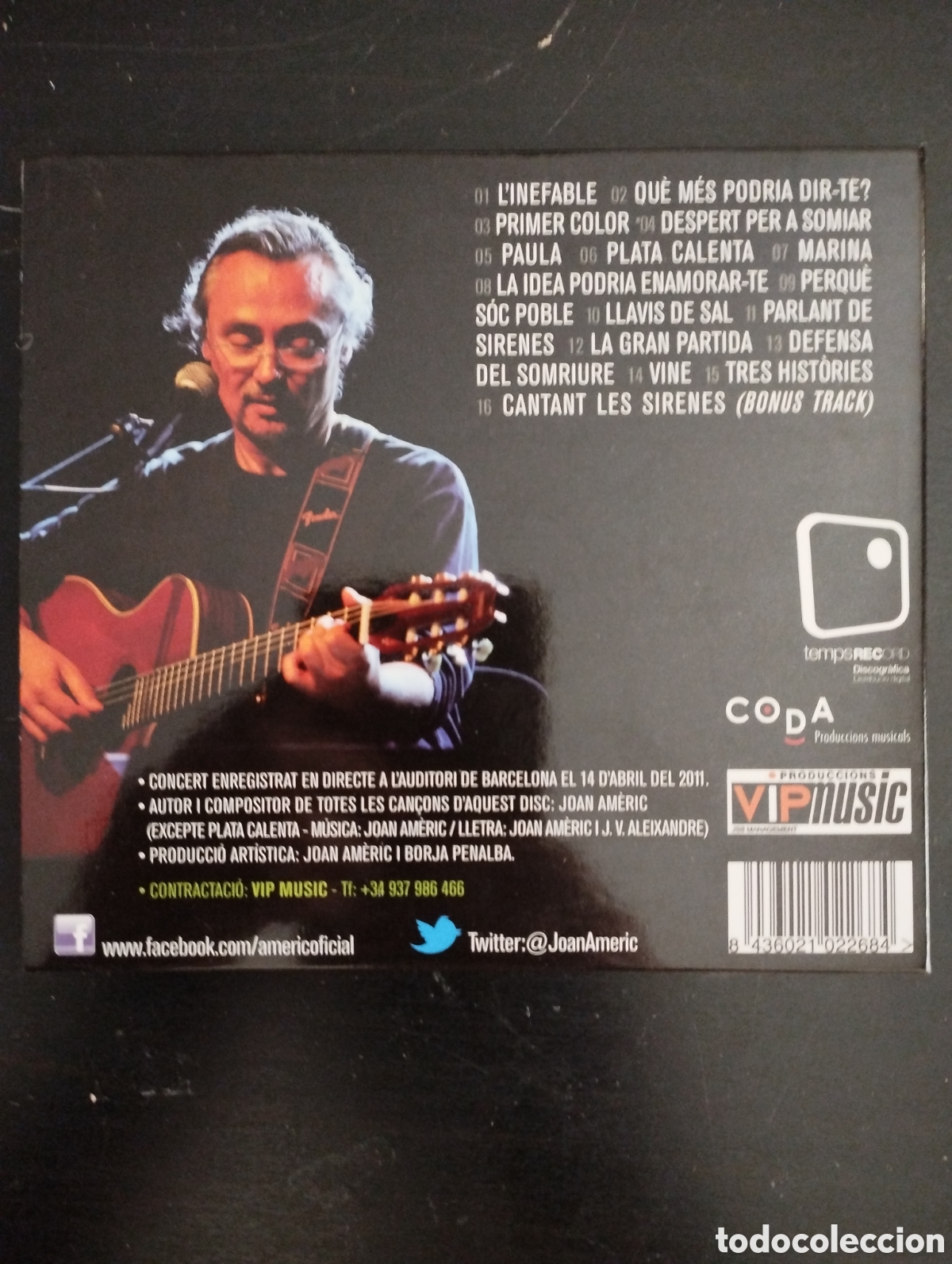 CDs de m&uacute;sica: Joan Am&eacute;ric &ndash; DIRECTAment. CD, 2012. Barnasants - Foto 4
