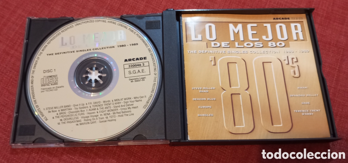 CDs de m&uacute;sica: Lo mejor de los 80. CD doble original. - Foto 3