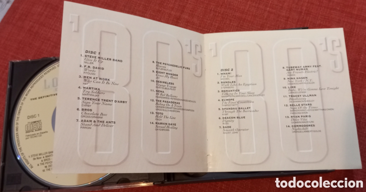 CDs de m&uacute;sica: Lo mejor de los 80. CD doble original. - Foto 5