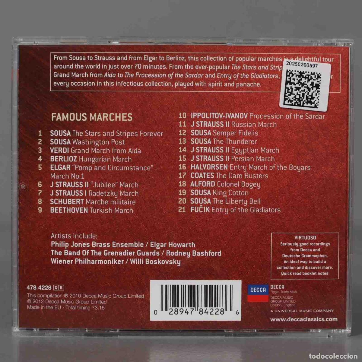 CDs de m&uacute;sica: CD. Various &ndash; Famous Marches - Foto 2