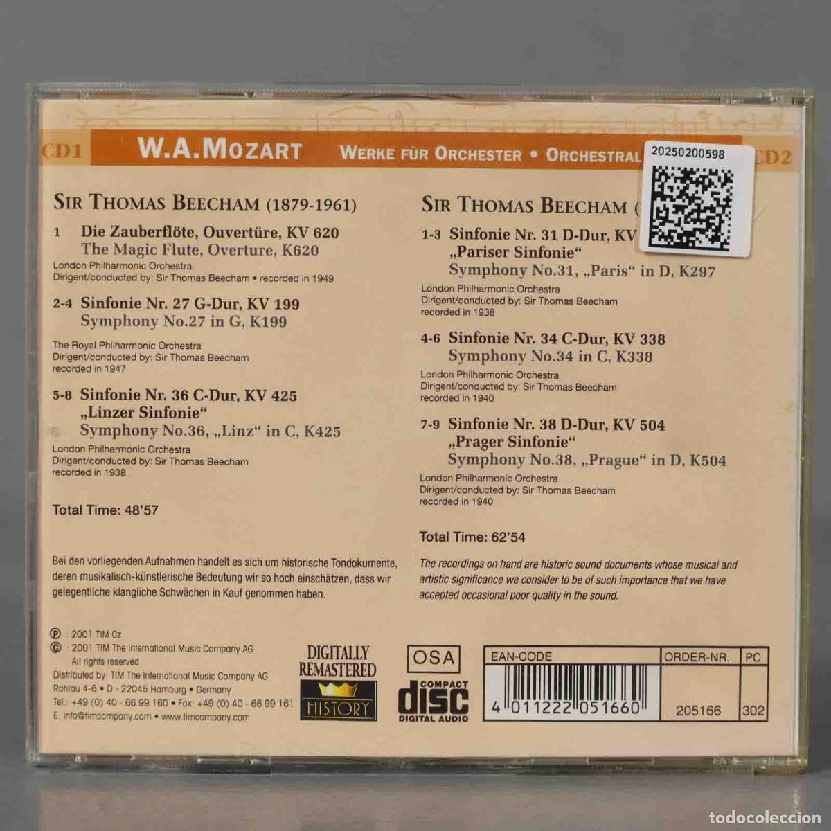 CDs de m&uacute;sica: CD. MOZART. ORCHESTRAL WORKS - Foto 2