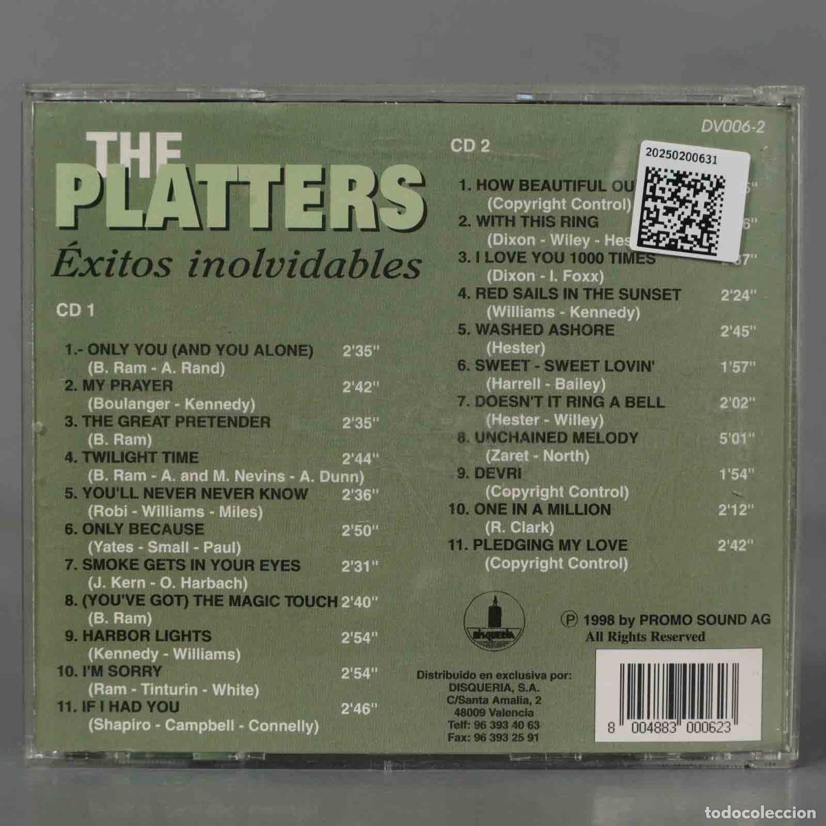 CDs de m&uacute;sica: CD. The Platters &ndash; &Eacute;xitos Inolvidables - Foto 2