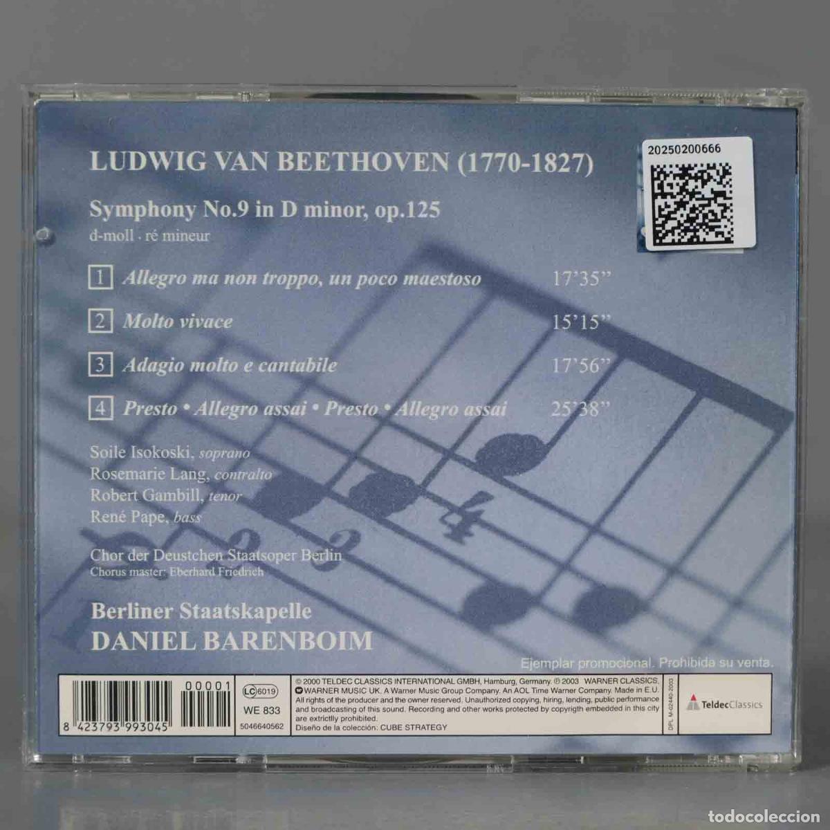 CDs de m&uacute;sica: CD. Beethoven sinfon&iacute;a no 9 - Foto 2