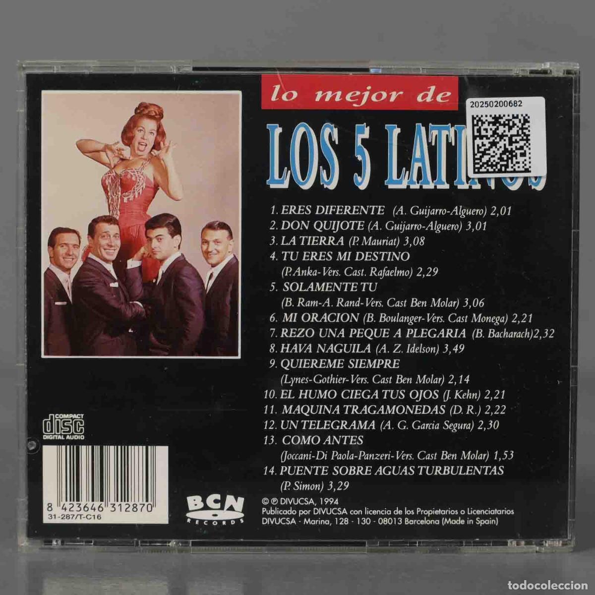 CDs de m&uacute;sica: CD. LO MEJOR DE LOS 5 LATINOS - Foto 2
